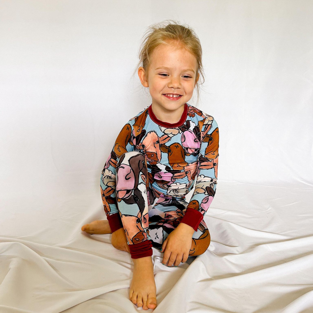 Moooo! Cow Two Piece Pajama Set
