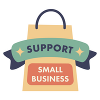 Support small businesses message for eco-friendly bamboo children’s clothing brand; soft, sustainable apparel made with love.