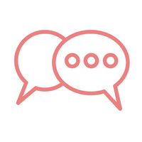 Image of a conversation bubble suggesting “Contact Us” for questions or support from our bamboo children’s clothing brand.