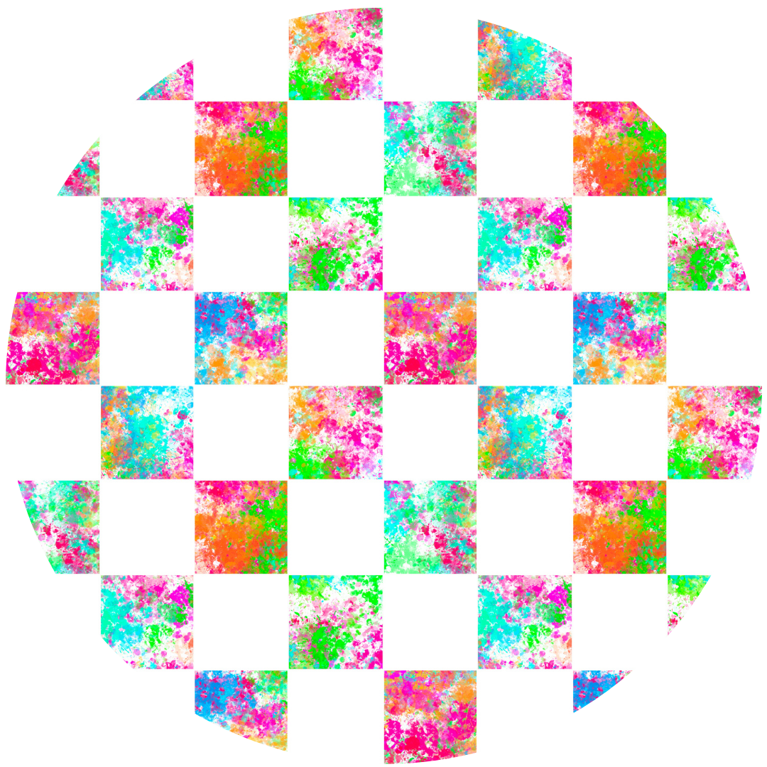 Neon Checkers Two Piece Pajama Set