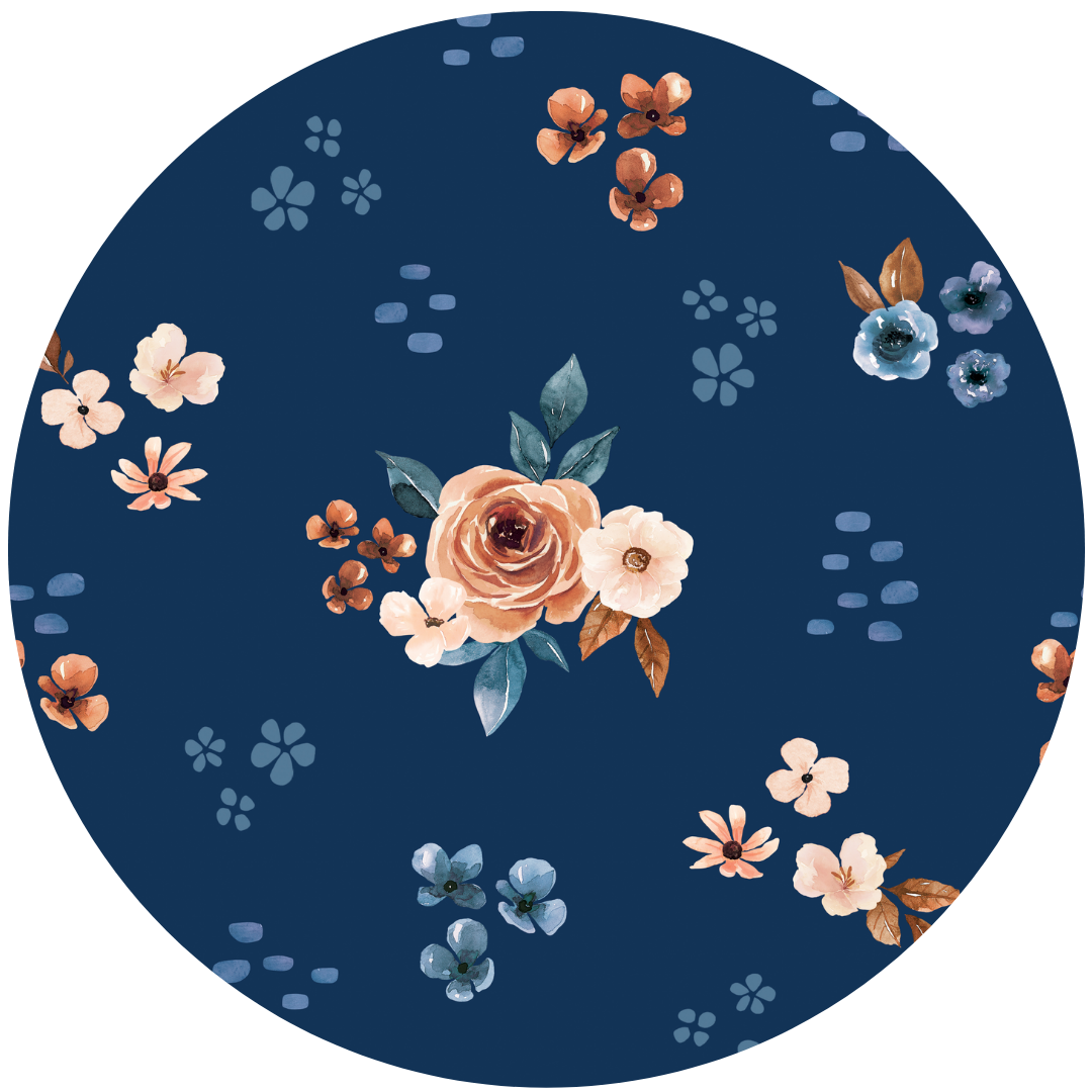 Midnight Blossoms Two Piece Pajama Set