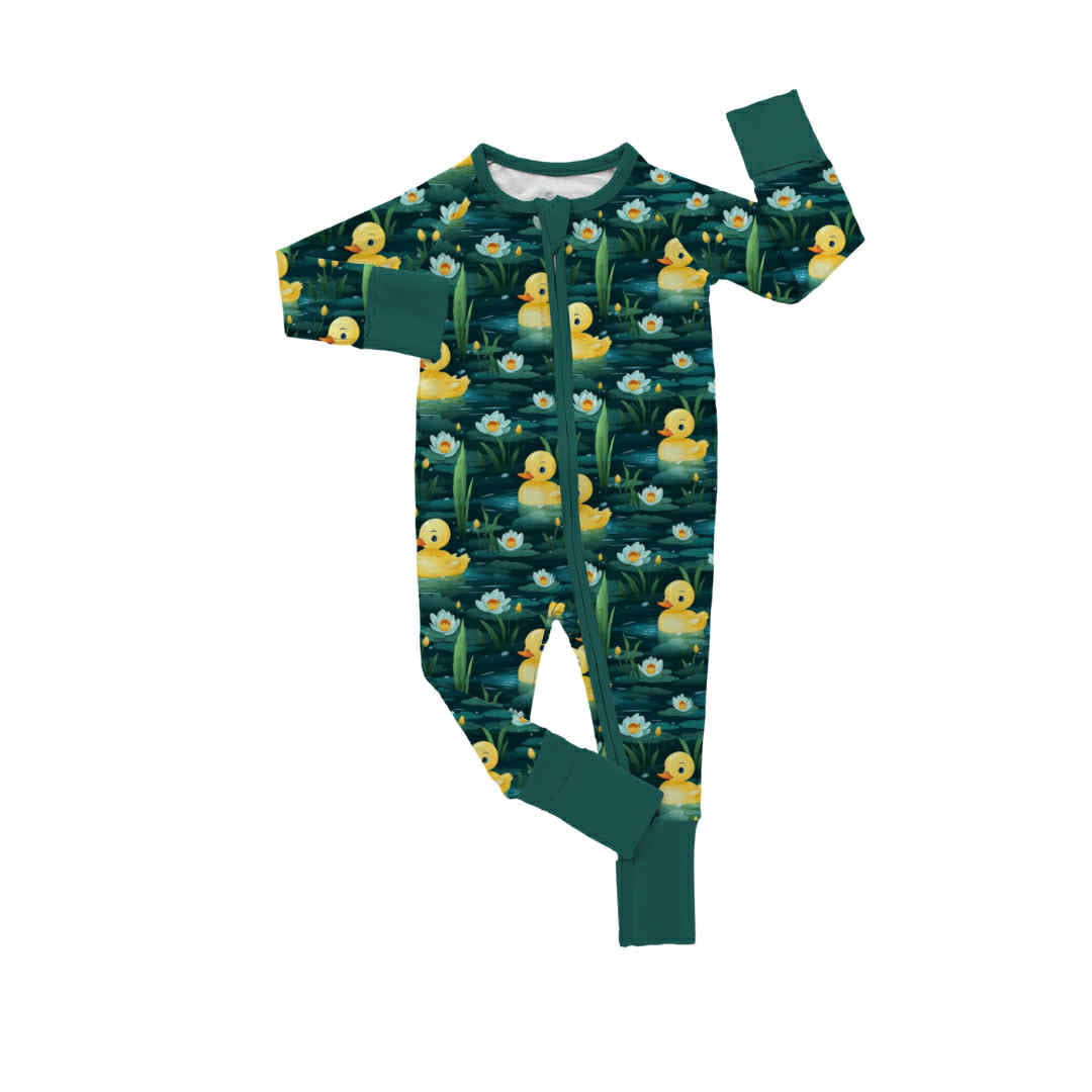 Splish, Splash, Snooze Bamboo Zipper Pajamas – Duck Baby Sleeper