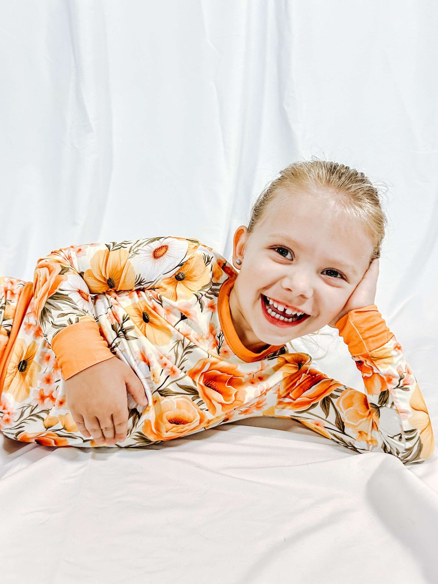 Tangerine Twirl Two Piece Pajama Set