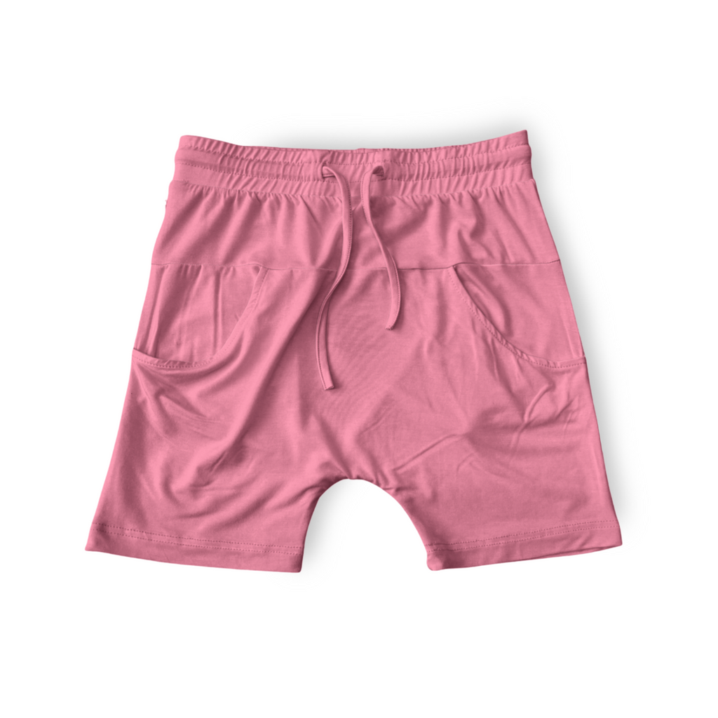 Pink Lemonade Bamboo Kids Shorts with Drawstring – Soft, Breathable, and Eco-Friendly