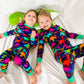 Neon Dinosaurs Two Piece Pajama Set