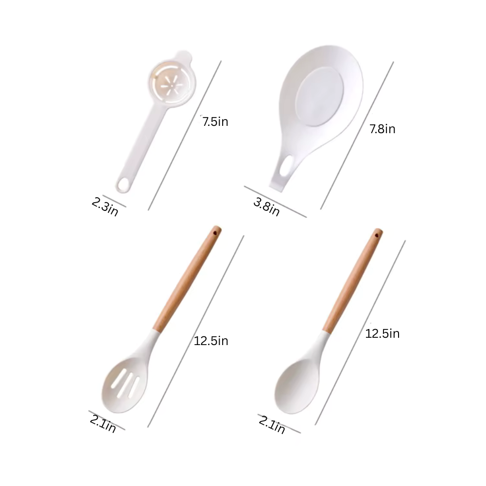 14-Piece Silicone Cooking Utensil Set with Holder