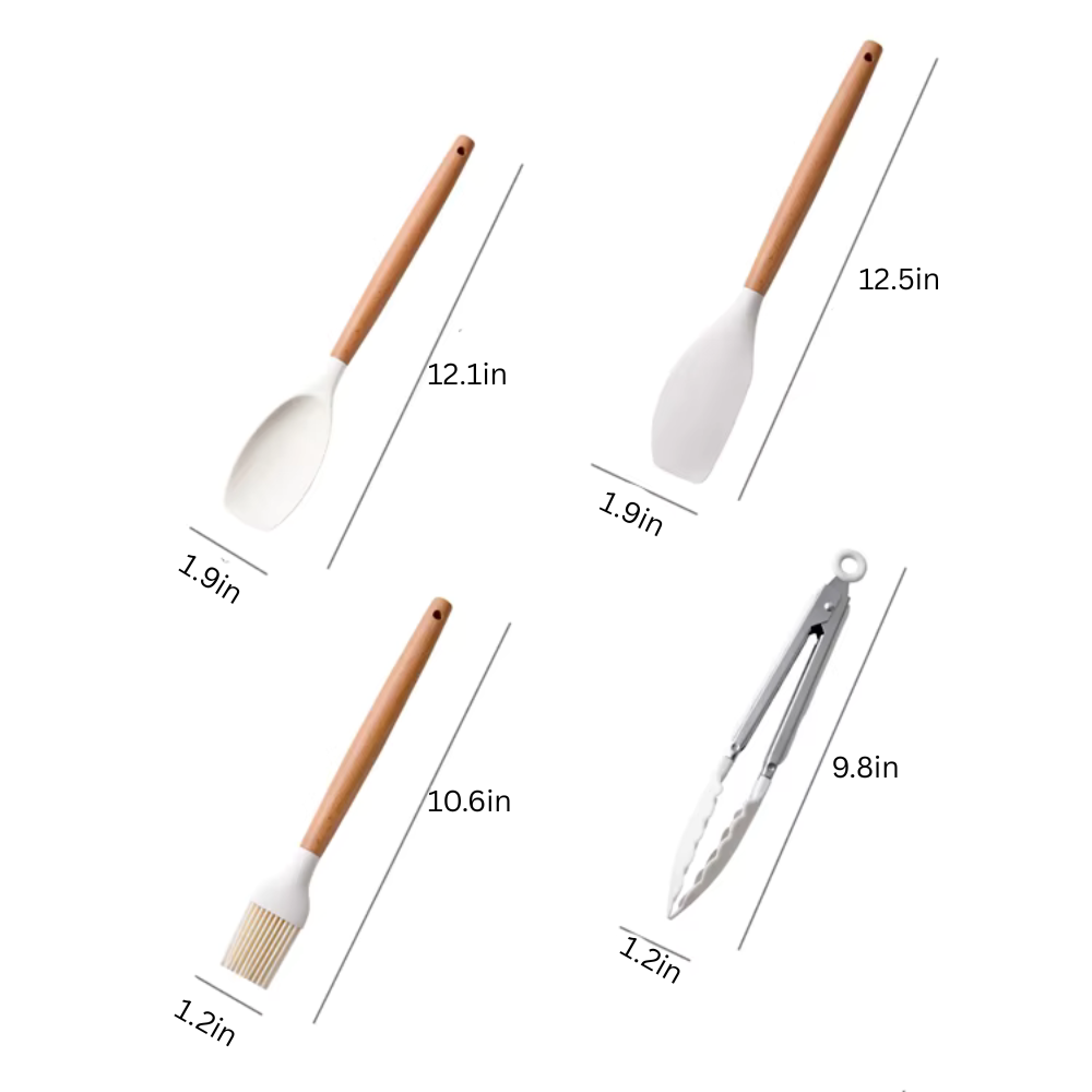 14-Piece Silicone Cooking Utensil Set with Holder