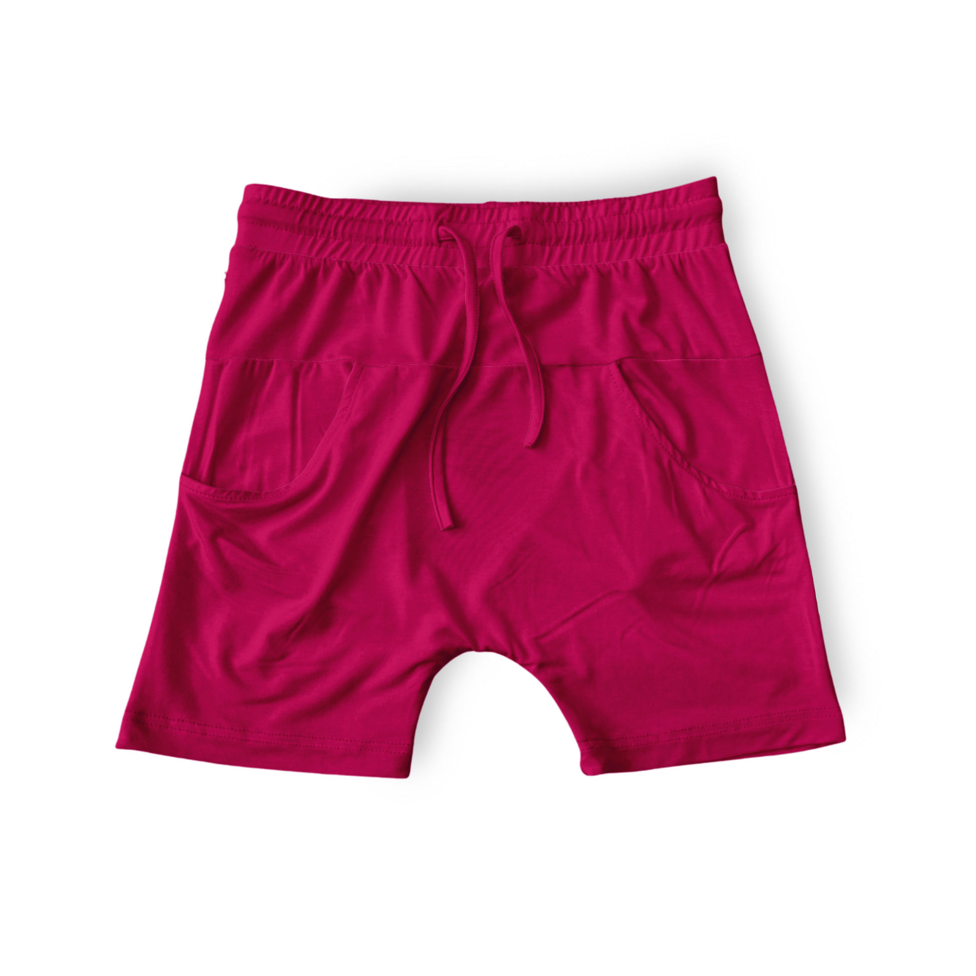 Fuchsia Bamboo Kids Shorts with Drawstring – Soft, Breathable, and Eco-Friendly