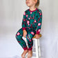 Emerald Butterfly Two Piece Pajama Set