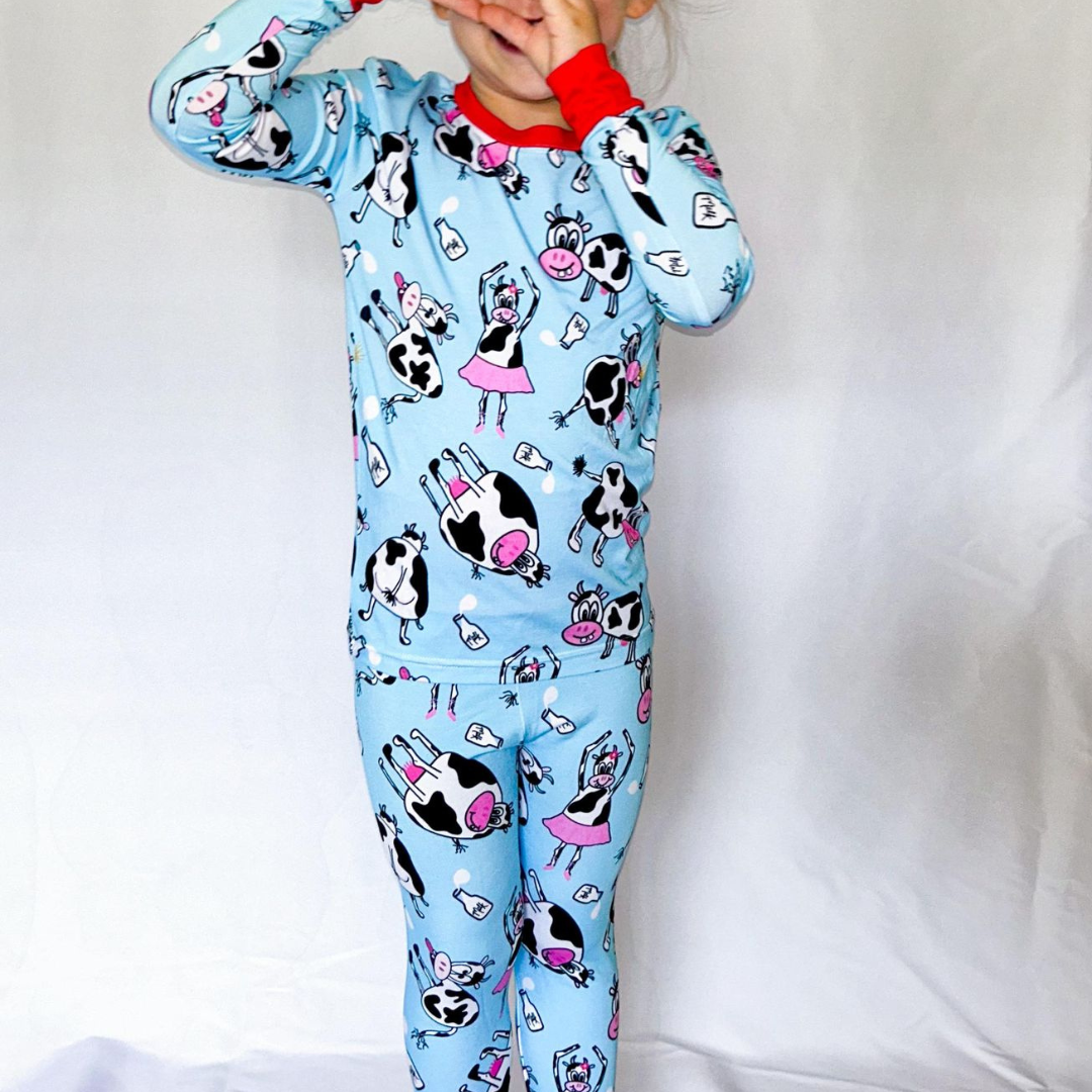 Ballerina Cow Two Piece Pajama Set