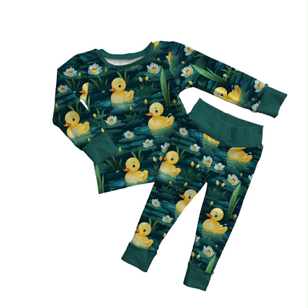 Splish, Splash, Snooze Bamboo Two Piece Pajamas – Cute Duck Print